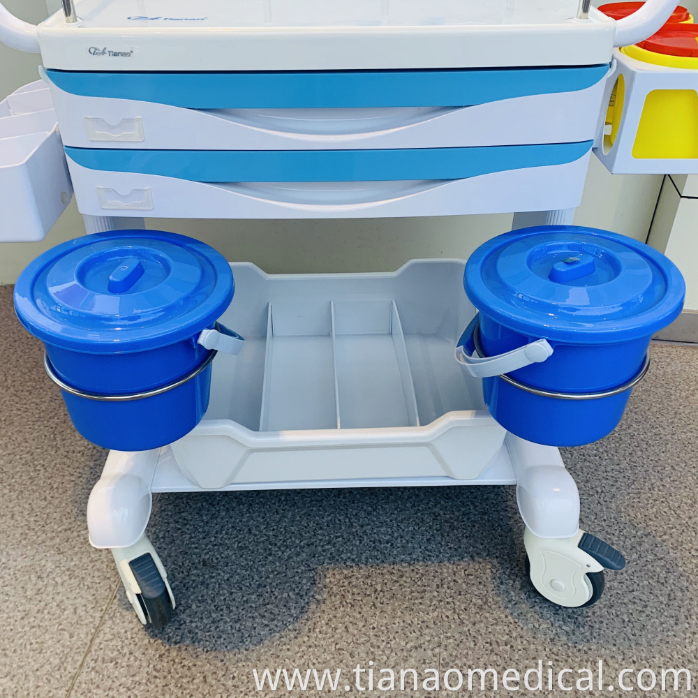 Hospital Steel ABS Treatment Trolley Cart